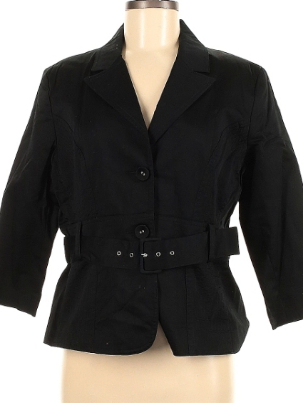 Appraisal Vintage Black Belted Blazer Wm's Size L EUC